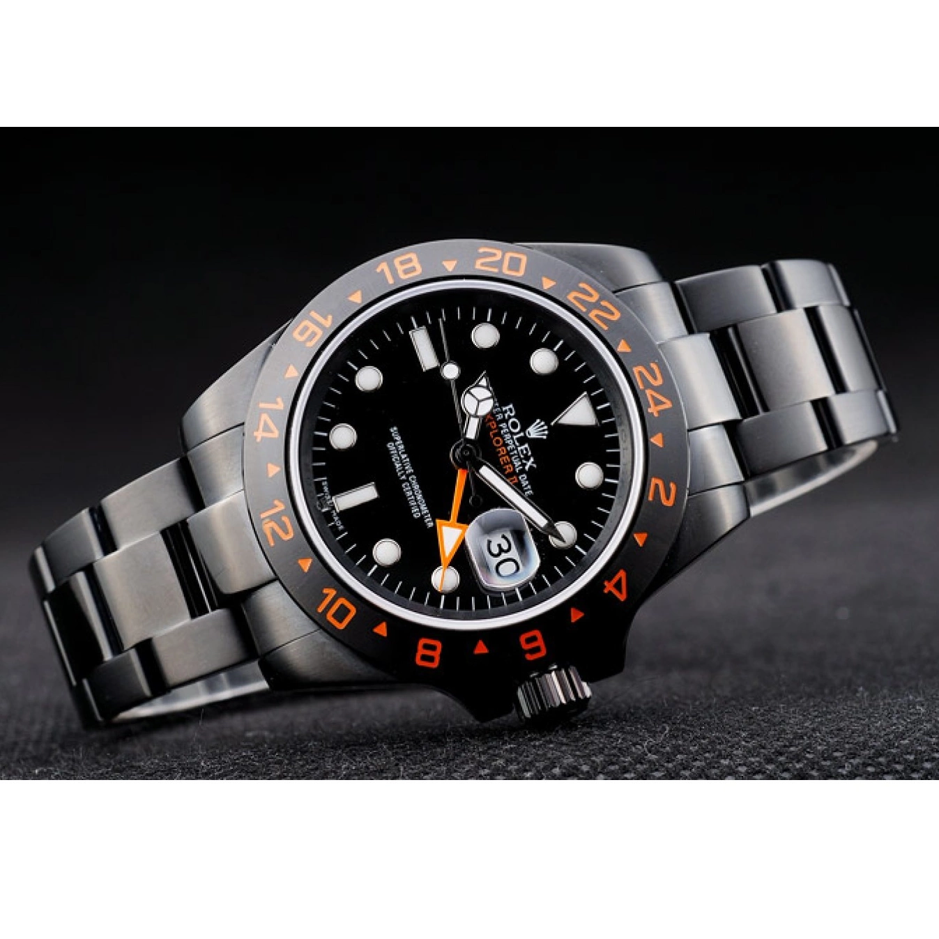 Aaa replica watch Dial Watch Explorer Rolex Bezel Black Black Ceramic 0820